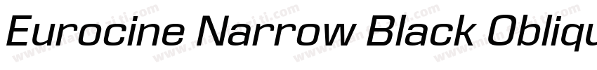 Eurocine Narrow Black Oblique字体转换
